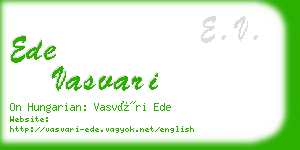 ede vasvari business card